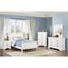 Red Barrel Studio® Youth Sleigh Bedroom Set Twin 3 Piece: Bed, Dresser, Mirror Wood in White | 52 H x 43 W x 79 D in | Wayfair