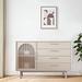 Latitude Run® Richad Nordic Simple Sideboards Buffets Modern Porch Cabinet Storage Tea Water Cabinet Wood in Brown/White | Wayfair