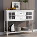 Charlton Home® Sideboard Console Table w/ Bottom Shelf Wood in White | 34.2 H x 42 W x 14 D in | Wayfair A1E398687767434E92EFCD2936326E40