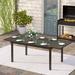 Lark Manor™ Argyri Extendable Steel Dining Table Metal in Black | 29.5 H x 83.9 W x 37.4 D in | Outdoor Dining | Wayfair