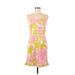 Blush Cocktail Dress - Sheath: Pink Floral Dresses - Women's Size 9