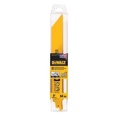 DEWALT DWAR9114B25 Heavy Metal Bi-Metal Reciprocating Saw Blades, PK25