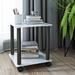 1 Piece Side Table 2 Tier Space End Table - 15.75”*15.75”*19.37"