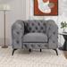 Velvet Upholstered Accent Sofa,Modern Single Sofa Chair with Button Tufted Back, for Living Room,Bedroom,or Small Space