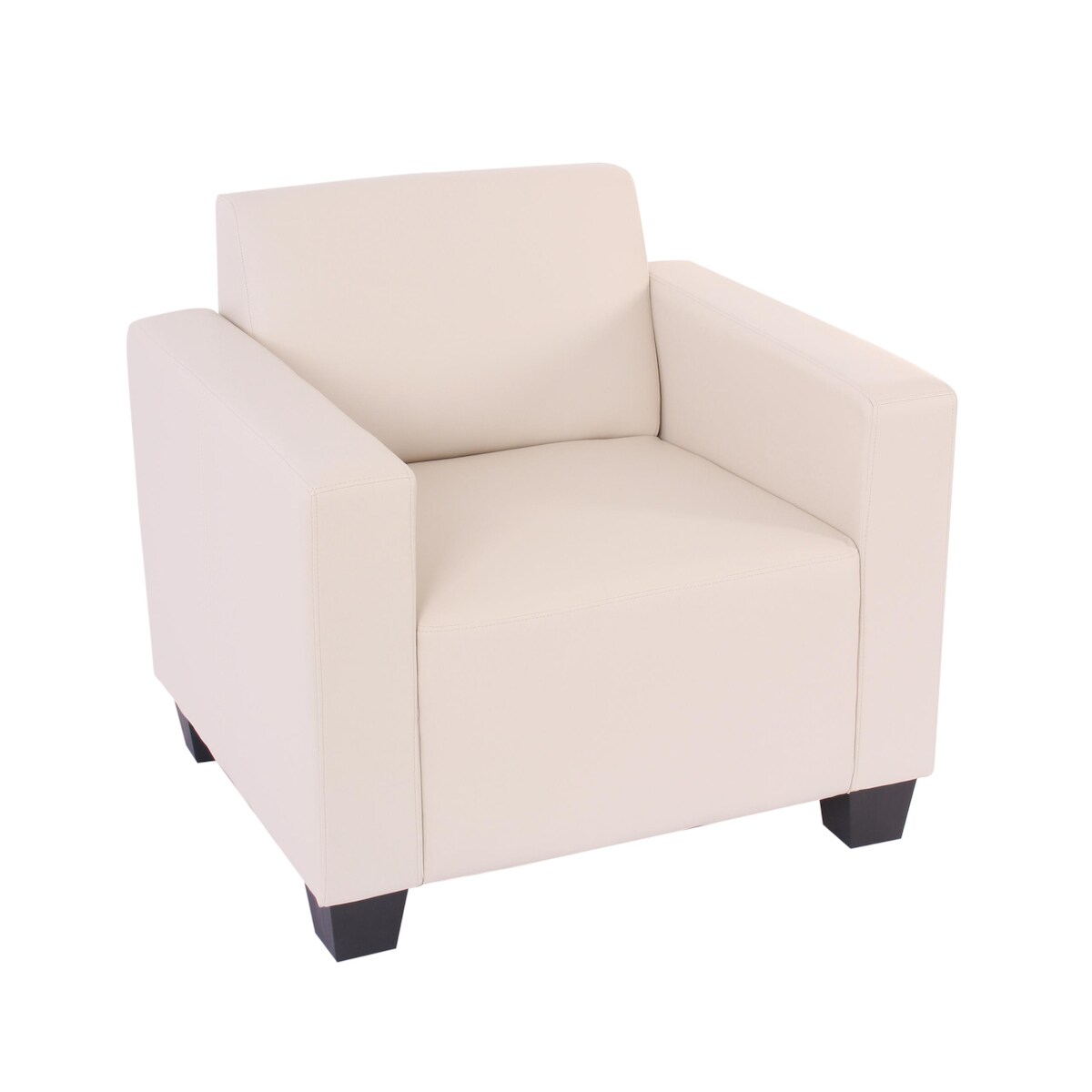 Mendler Modular Sessel Loungesessel Lyon, Kunstleder ~ creme Image