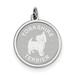 Beautiful Sterling Silver Rhodium-plated Yorkshire Terrier Disc Charm