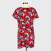 J. Crew Dresses | J Crew Gallery Red Blue Floral Print Short Sleeve Shift Dress 8 | Color: Blue/Red | Size: 8