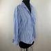 Anthropologie Tops | Anthro Grayson The Hero Button Down Long Sleeve Dress Shirt Blue Pink Stripe 2 | Color: Blue | Size: 2
