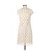 Suzi Chin for Maggy Boutique Casual Dress: Tan Jacquard Dresses - Women's Size 2