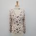 American Eagle Outfitters Tops | American Eagle Womens Cream Floral Bell Sleeve Keyhole Neck Blouse Top Size Xl | Color: Cream | Size: Xl
