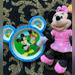 Disney Toys | Disney Mickey Mouse Plate & Disney Juniors Minnie Stuffed Animal Stuffie Plush | Color: Blue/Pink | Size: Medium