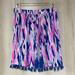 Lilly Pulitzer Skirts | Lilly Pulitzer Blue Pink White Elastic Waist Tassel Skirt Sz Xxs | Color: Blue/Pink | Size: Xxs