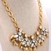 J. Crew Jewelry | J.Crew Rhinestone Crystal Gold Abstract Floral Statement Necklace | Color: Gold/Silver | Size: Os