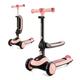 Kinderkraft Halley Scooter 2 in 1, Kinderroller ab 1 Jahr bis zu 50 kg, Tretroller, Dreirad Roller mit Klappbar Sitz, LED Räder, Höheverstellbare Lenker, Zusammenklappen, Modernes Design, Rosa