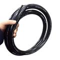 Water Hose HAIYU- Black Rubber Garden Hose Pipe Flexible High Pressure, 4 Layer Structure, Soft and Wear Resistant, Ideal for Gardening, Irrigation and Home Use (Color : 1 Inch, Size : 5m)