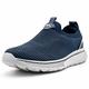 ODCKOI Men's Mesh Slip-on Trainers Highly Elasticated Soft Sole Lightweight Sneakers Casual Breathable Walking Running Shoes Athletic Sneakers Navy Blue 40