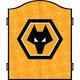 FOCO Officially Licensed Wolverhampton Wanderers Football Club Wolves FC Darts and Dartboard Cabinet, Repeat Crest, Black/Orange (CAB110)