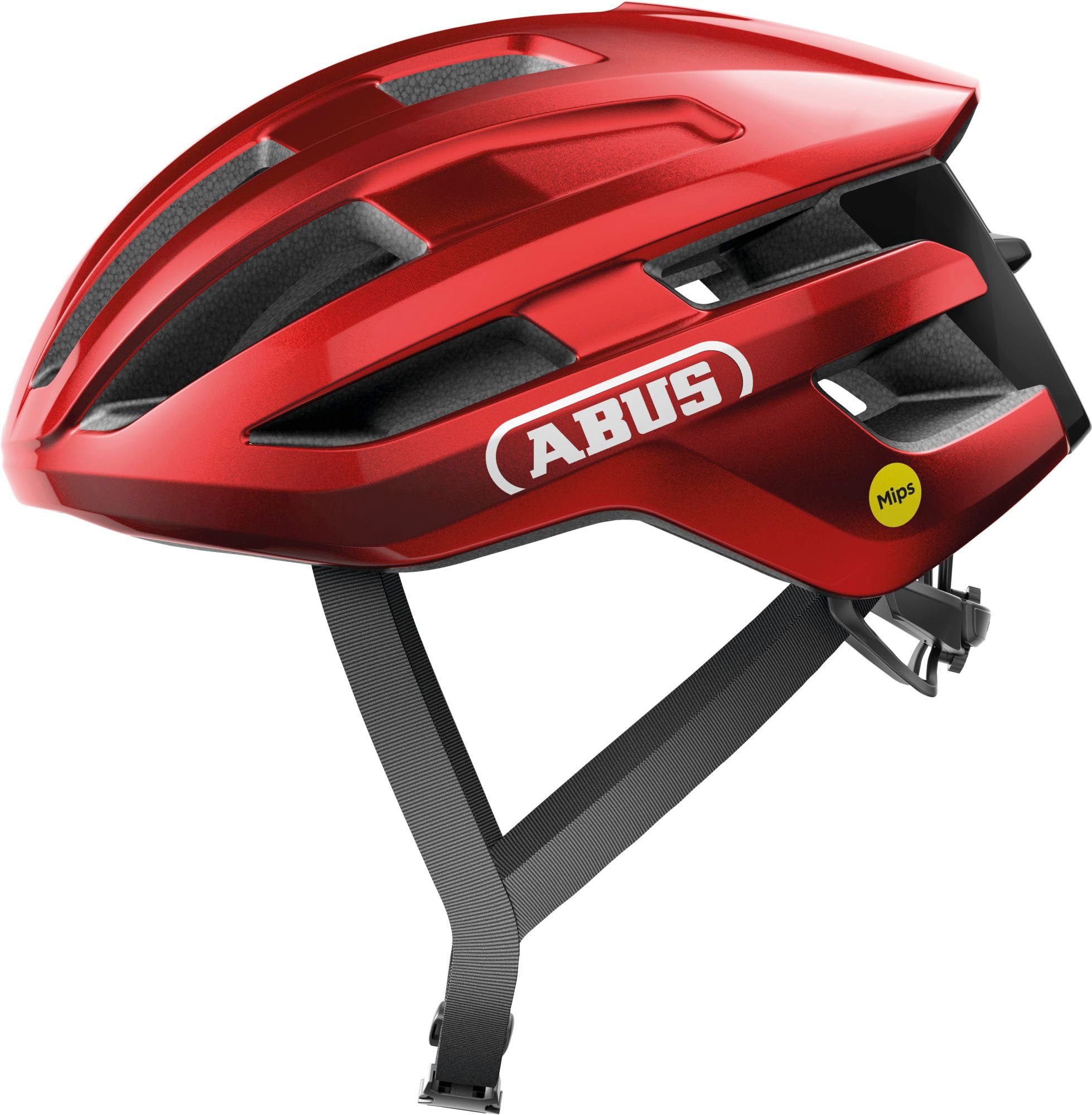 Fahrradhelm ABUS "POWERDOME MIPS" Gr. S, rot, Helme, S Kopfumfang: 51cm - 55cm, glänzend, unifarben Image
