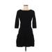 Lara Knit Casual Dress - Mini: Black Dresses - Women's Size Medium