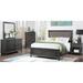 F&L Homes Studio Aedan Tufted Upholstered Bed 5 Piece Bedroom Set Upholstered in Brown | 54 H in | Wayfair 95645466789EK