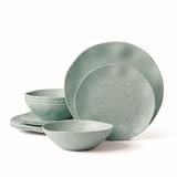 Oneida Terrazzo Melamine 12 Piece Dinnerware Set Melamine in Green/Blue | Wayfair 895952