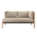 Vincent Sheppard Lento 65.4" Wide Teak Loveseat w/ Cushions Wood/Metal/Natural Hardwoods in Brown/Gray/White | 30.7 H x 65.4 W x 32.7 D in | Outdoor Furniture | Wayfair