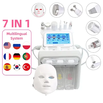 Machine de massage du visage à petites bulles avec masque LED pour spa équipement de peeling de la