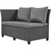 5-Piece Outdoor Patio Rattan Sofa Set, Garden Furniture Set with 2 Extendable Side Tables