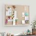 Latitude Run® Wall Mounted Bulletin Board w/ Linen Wood Boards Hanging Pin Wood/Fabric in White | 18 H x 23 W x 2 D in | Wayfair