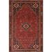 Tribal Shiraz Persian Vintage Rug Geometric Hand-Knotted Wool Carpet - 5'6"x 8'4"
