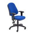 Charlotte 2 High Back Operator Chair With Adjustable Arms - Royal Blue