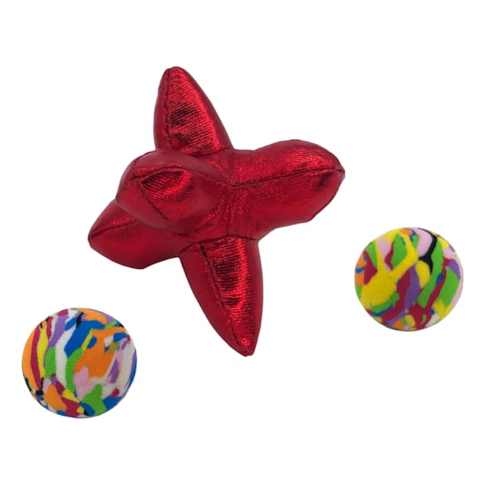 Active Jacks Cat Toys, Pack of 3, One Size Fits All, Red