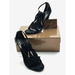 Gucci Shoes | Gucci $675 Softy Tek Malaga Kid Suede Fringe Sandals Heels Shoes Size 8.5 | Color: Black | Size: 8.5