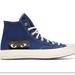 Converse Shoes | Cdg Converse X Comme Des Garcons Play Chuck 70 High Top Blue 171846c Women’s 6 | Color: Blue | Size: 6