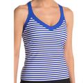 Nike Swim | Nike V-Neck Stripe Print Tankini Top | Color: Blue/White | Size: Xs