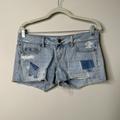 American Eagle Outfitters Shorts | American Eagle Light Blue Patchwork Denim Shorts Women's 4 | Color: Blue | Size: 4