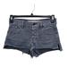 Brandy Melville Shorts | Brandy Melville Women's Distressed Gray Button Fly Cut Off Denim Shorts Size 25 | Color: Gray | Size: 25