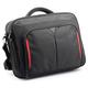 Targus Classic+ Clamshell Laptoptasche 15,6 Zoll, robuste Umhängetasche mit Sicherheitsriemen für Notebooks, Business Tasche mit gepolstertem Griff – Schwarz/Rot, CN415EU