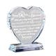 90th Birthday Gifts for Women, Happy 90 years Old and Fabulous Gifts for Grandma Her,Glass Love Heart Engraved Keepsake Birthday Presents for 90 year old Mom