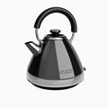 Morphy Richards 100331 Electric Kettle with a Capacity of 1.5 l and a Power of 2200 W Venture Retro Pyramid-black-100331, Stainless Steel