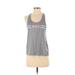 Nike Active Tank Top: Gray Color Block Activewear - Women's Size Small