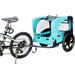 Ikkle Bike Dog Trailer, Heavy Duty Foldable Pet Stroller Dog Carriers Bicycle Trailer in Blue/Black | 27.6 H x 45.7 W x 22.8 D in | Wayfair