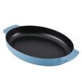 KitchenAid® KitchenAid Cast Iron Oval Au Gratin Roasting Pan Suitable - 2.5 Quart Enameled Cast Iron in Blue | 1.8 H x 15 W x 9.5 D in | Wayfair