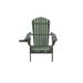 Rosecliff Heights Bayliss Solid Wood Folding Adirondack Chair Wood in Brown/Green | 35 H x 28 W x 32 D in | Wayfair