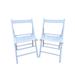 Red Barrel Studio® Masina Studio Solid Wood Patio Folding Chair Set of 2 in White | 30.51 H x 16.93 W x 19.88 D in | Wayfair