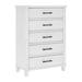 Gracie Oaks Arinze 5 Drawer 36" W Chest Wood in Brown/White | 52.5 H x 36 W x 18 D in | Wayfair 086AC4ACE48548F28EBB1BD1A6914D0B