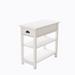 Winston Porter Oria End Table w/ Storage Wood in White | 23.62 H x 23.62 W x 11.81 D in | Wayfair 80F6E3E3B9EC4F5E8B385F525857487F