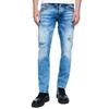 Straight-Jeans RUSTY NEAL "YOKOTE", Herren, Gr. 34, US-Größen, blau (hellblau), 98% Baumwolle, 2% Elasthan, mehrfarbig, casual, Jeans, mit farblich abgesetzten Details