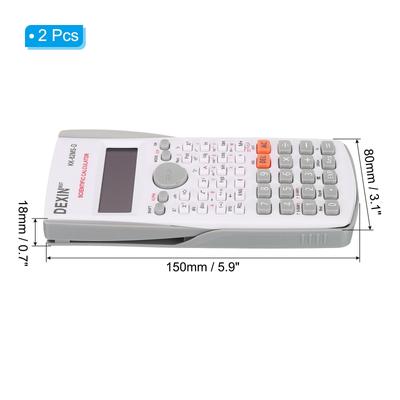 2Pcs Scientific Calculator 2-Line 12 Digit Engineering Calculator