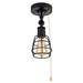Oil Black light fixture with pull chain 1 Light pull light fixture Industrial pull chain light